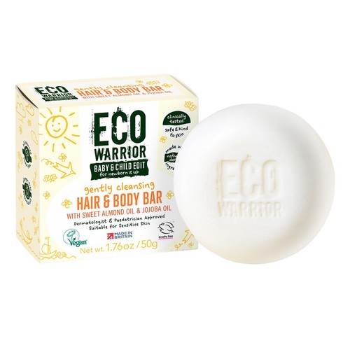 Eco Warrior Baby & Child Gently Cleansing Hair & Body Soap Bar 