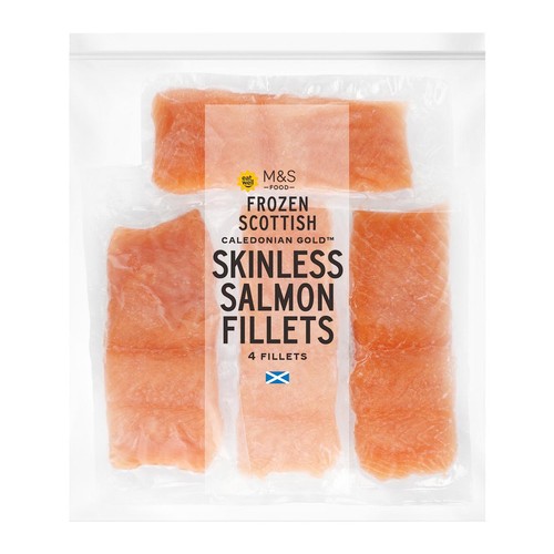 M&S Scottish Caledonian GoldTM Skinless Salmon Fillets Frozen