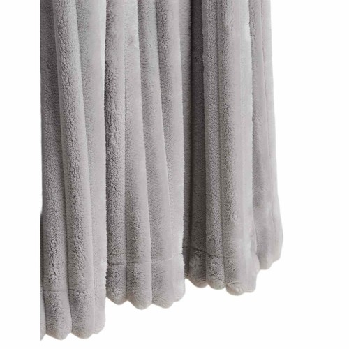 M&S Ribbed Fleece Throw Medium Dove