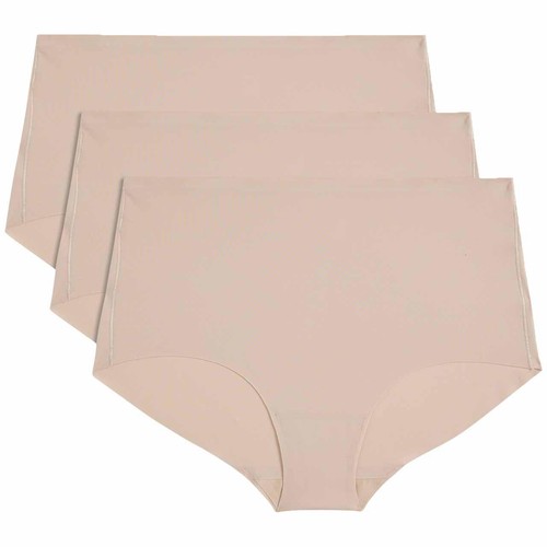 M&S Womens High Rise Knicker Shorts, 8, Opaline