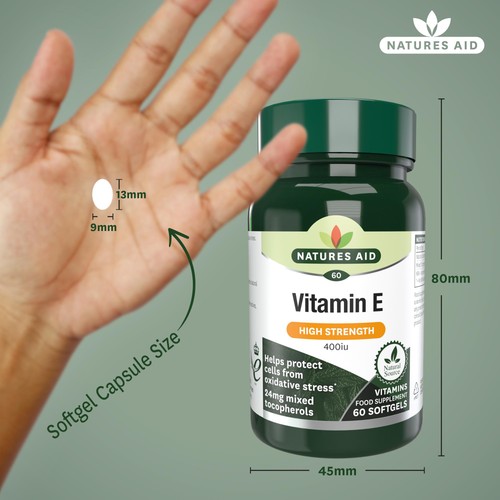 Natures Aid Vitamin E Supplement Soft Gels 400iu 