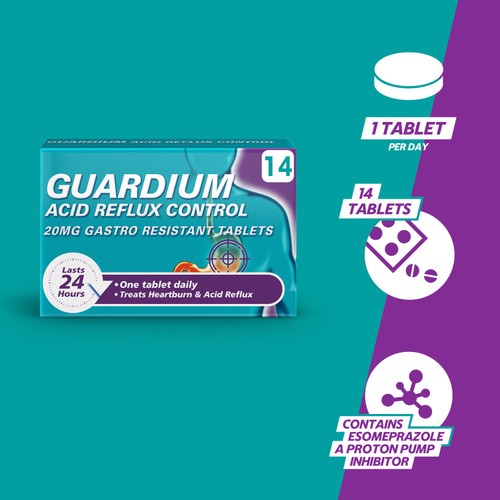 Guardium Acid Reflux Control Tabs Heartburn Indigestion