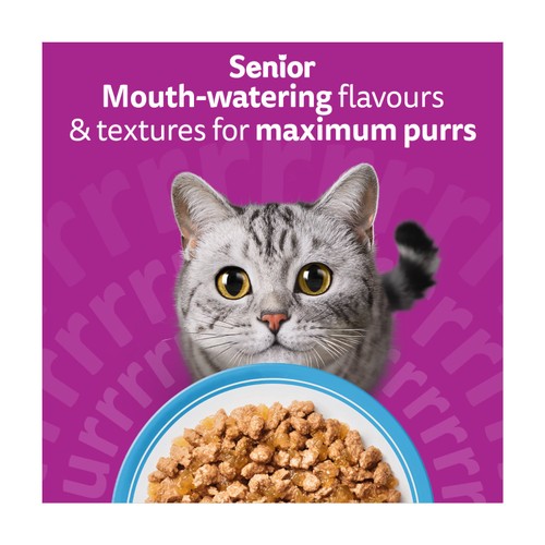 Whiskas 11+ Senior Wet Cat Food Fish Favourites in Jelly