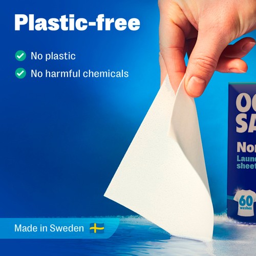 OceanSaver Plastic Free Non-Bio Laundry Detergent Sheets