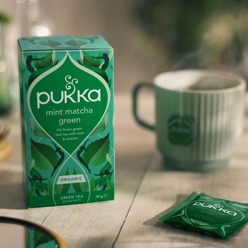 PUKKA Mint Matcha Green Organic & Fair Herbal Tea Bags