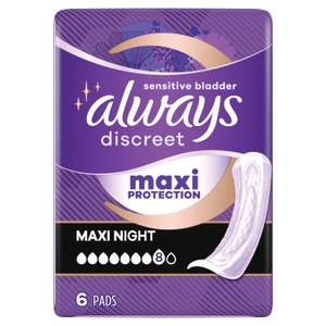 Always Discreet Ultimate Night Incontinence Pads x6