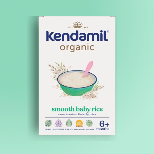 Kendamil Organic Smooth Baby Rice Baby Food 6+ Months