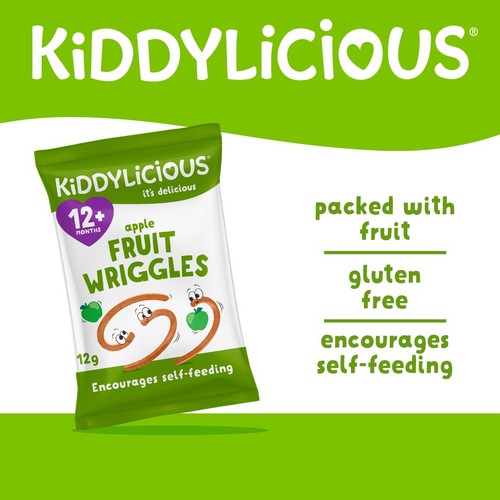 Kiddylicious Apple Wriggles Baby Snack 12+ Months