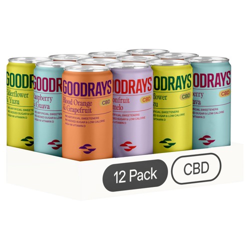 Goodrays CBD Drinks - Four Flavour 12 Pack