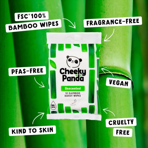 The Cheeky Panda Biodegradable Bamboo Handy Wipes