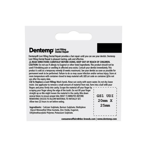 Dentemp Loose Cap & Lost Filling Repair Kit