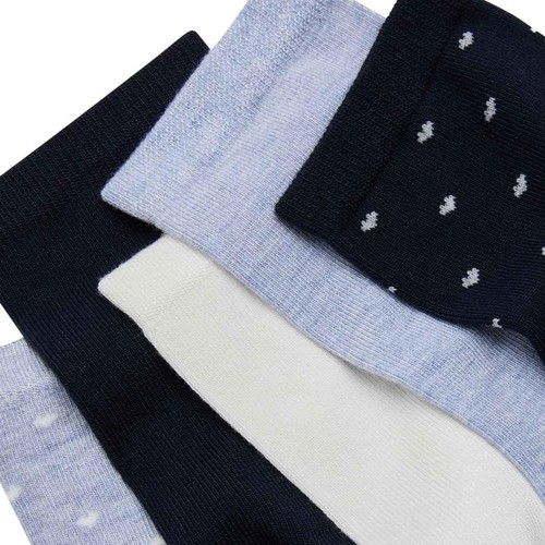 M&S Womens Supersoft Ankle High Socks, 3-5, Blue Mix