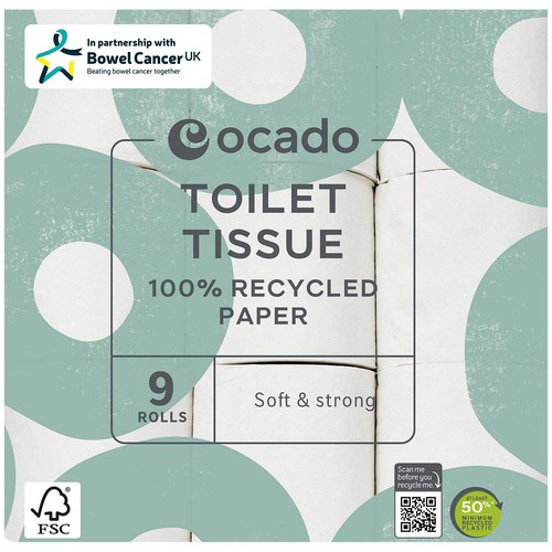 Ocado 100% Recycled Paper Toilet Tissue