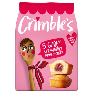 Mrs Crimbles Gluten Free 5 Gloriously Gooey Strawberry Sponge Cakes 175g