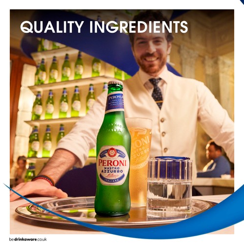 Peroni Nastro Azzurro Beer Lager Bottles