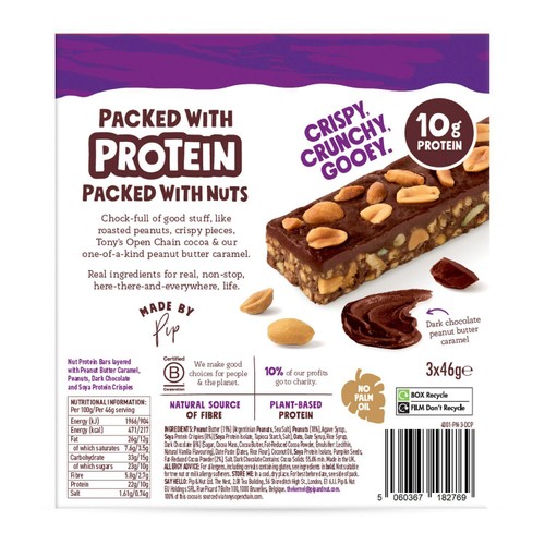 Pip & Nut Protein Dark Chocolate Peanut Bars
