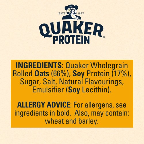 Quaker Oats High Protein Golden Syrup Porridge Sachets