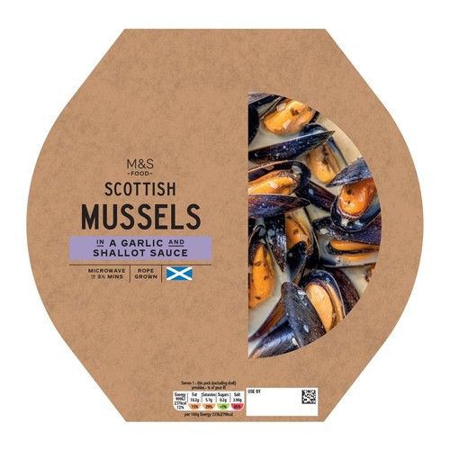 M&S Scottish Mussels in Garlic and Shallot Sauce