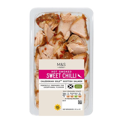 M&S Scottish Smoked Salmon Flakes with Sweet Chilli