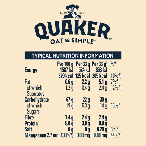 Quaker Oat So Simple Sweet Cinnamon Porridge Sachets Cereal