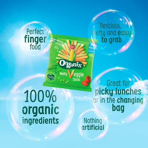 Organix Carrot & Herb Stix Baby Snack Multipack 10+ Months