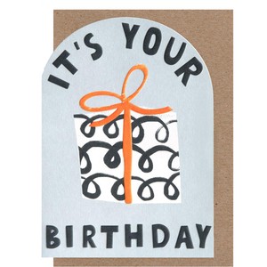 Caroline Gardner It's Your Birthday Squiggle Wrapped Present