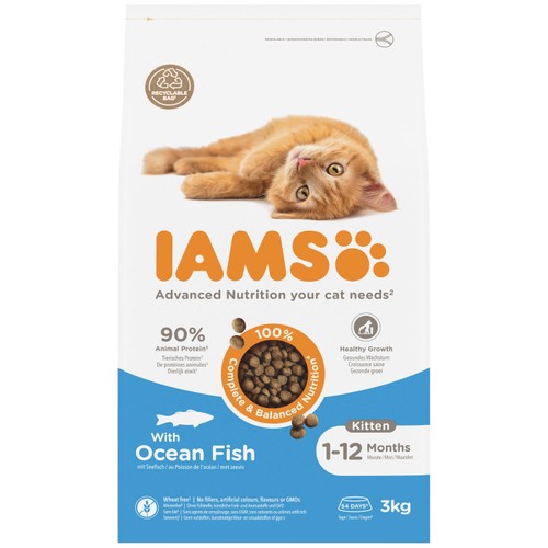 IAMS 1-12 Months Kitten Dry Cat Food Ocean Fish