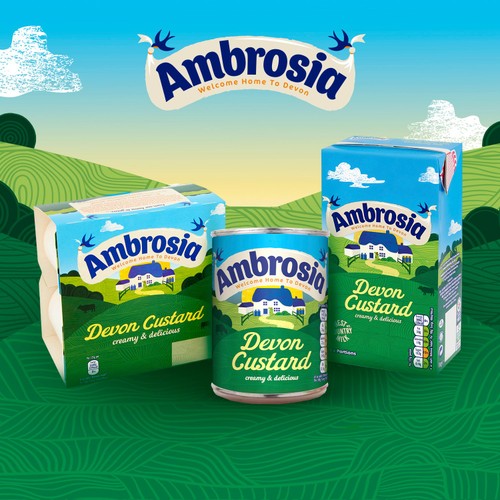 Ambrosia Mini Custard Dessert Snack Pots