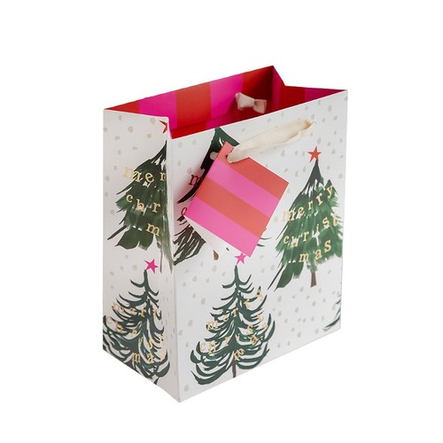 Caroline Gardner Christmas Trees Small Gift Bag