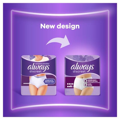 Always Discreet Heavy Adult Incontinence Pants Plus Medium