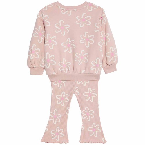 M&S Floral Outfit, 3-6 Months, Pink