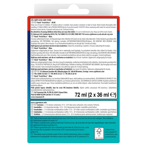 Duck Toilet Fresh Disc Duo Refills Blue