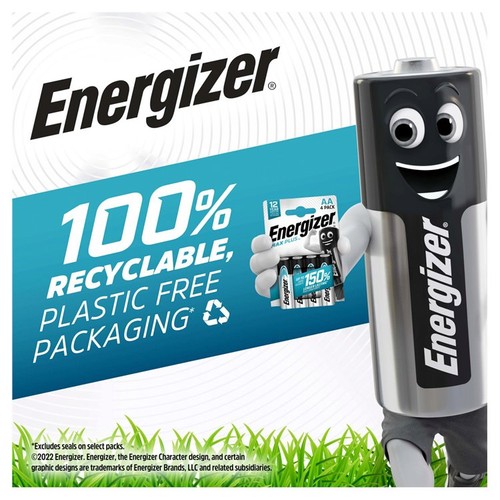 Energizer Max Plus 9V Batteries, Alkaline 