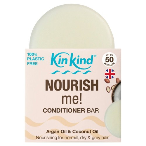 KinKind NOURISH me! Conditioner Bar With Argan Oil and Coconut Oil, 40g KinKind NOURISH me! Conditioner Bar With Argan Oil and Coconut Oil, 40g