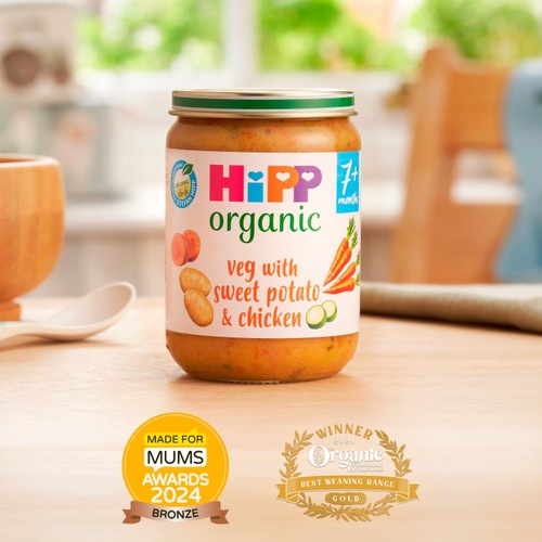 HiPP Organic Veg With Sweet Potato & Chicken Baby Food Jar 7+ Months 