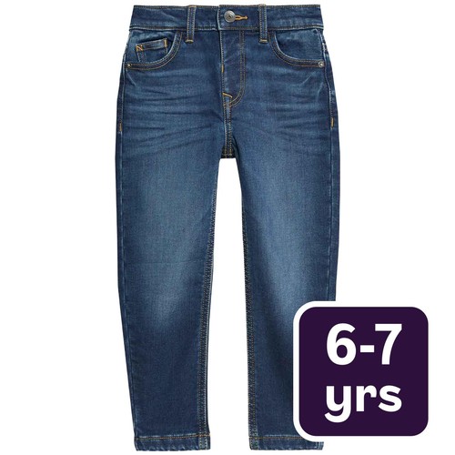 M&S Boys Skinny Jeans, 6-7 Years, Dark Denim