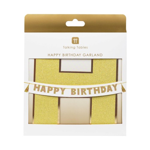 Talking Tables Gold Happy Birthday Garland
