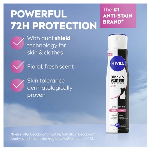 NIVEA Black & White Original Anti-Perspirant Deodorant Spray