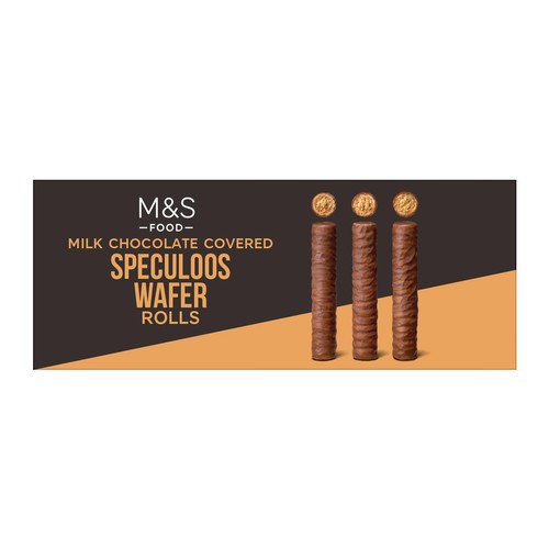 M&S Milk Chocolate Speculoos Wafer Rolls