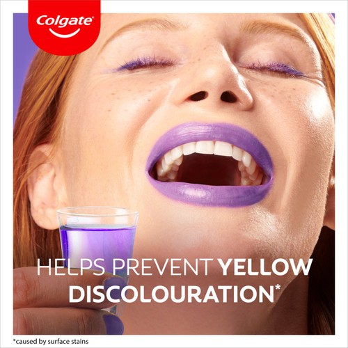 Colgate Max White Purple Reveal Teeth Whitening Mouthwash Alcohol Free