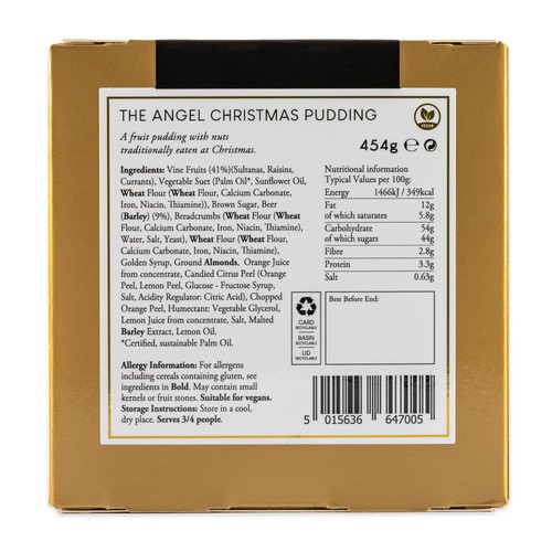 The Carved Angel 'The Angel' Christmas Pudding Serves 3-4