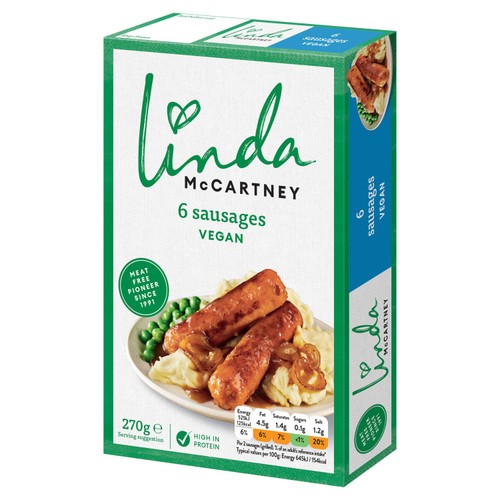 Linda McCartney 6 Frozen Vegetarian Sausages