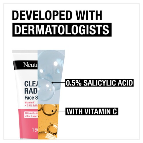 Neutrogena Clear & Radiant Face Scrub with Vitamin C + 0.5% Salicylic Acid