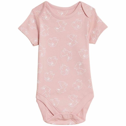 M&S 7P Bodysuits, NB, Pink Mix