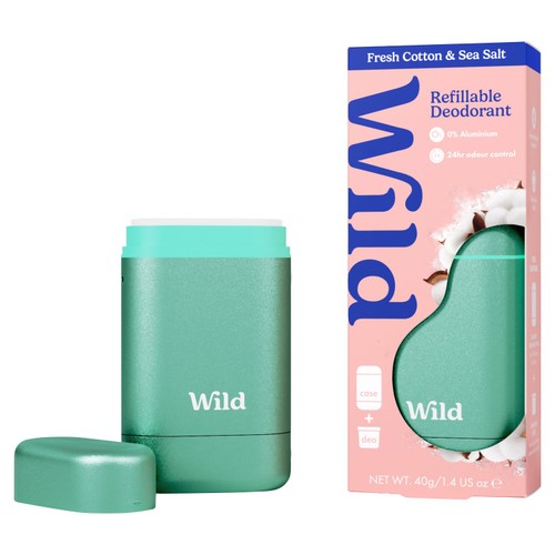 Wild Aqua Case and Fresh Cotton & Sea Salt Deo Starter Pack