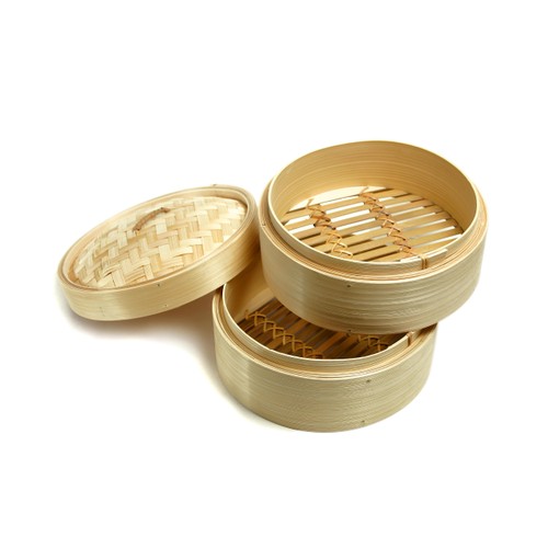 Ken Hom 2-Tier Bamboo Steamer Baskets, 20cm