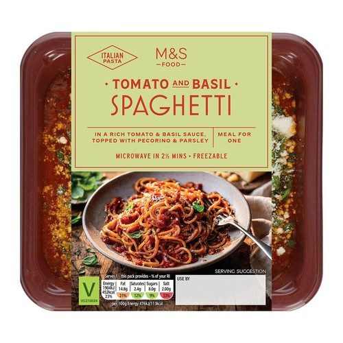 M&S Tomato & Basil Spaghetti  Serves 1