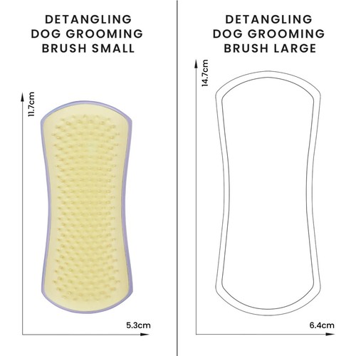 Pet Teezer Detangling Dog Grooming Brush Small - Lilac / Yellow