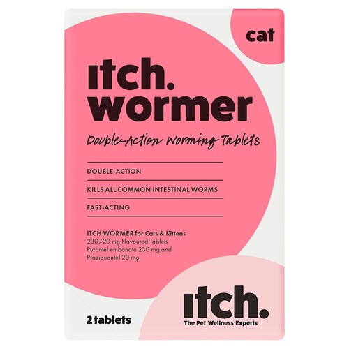 Itch Wormer Tablet Treatment For Cats (1kg +)