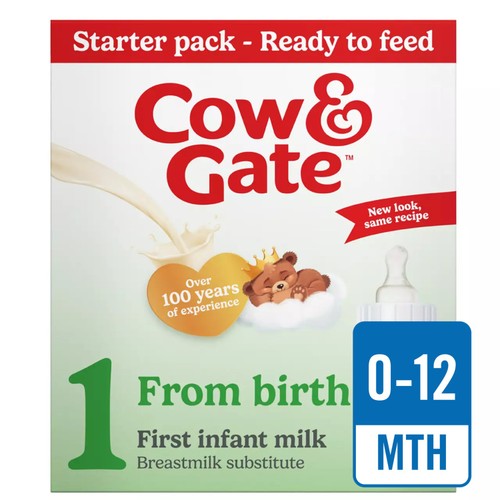 Cow & Gate 1 First Infant Baby Milk Formula Liquid Starter Pack From Birth